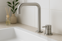 MURO TUA Rubinetto lavabo a 2 fori cromato con bocca ad angolo 1208972108